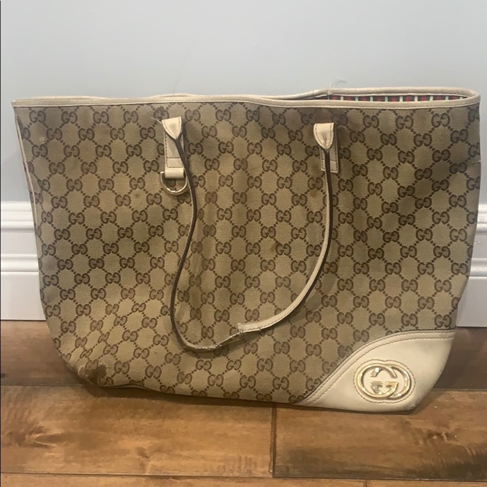 Authentic Gucci Leather Tote